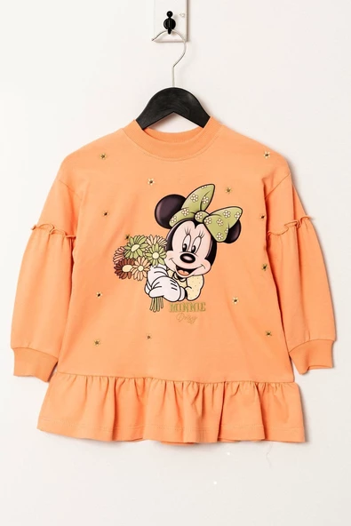 Kız Çocuk Minnie Baskılı Elbise - 6