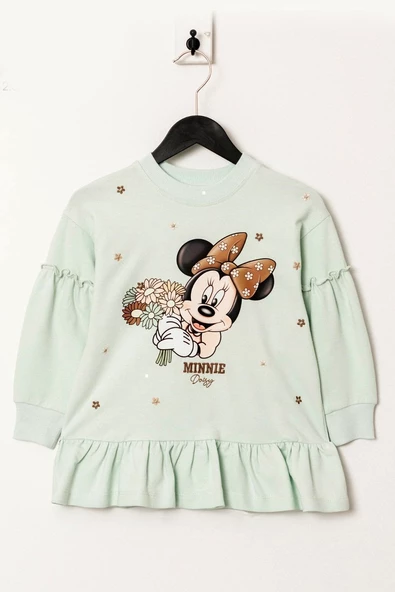 Kız Çocuk Minnie Baskılı Elbise - 4