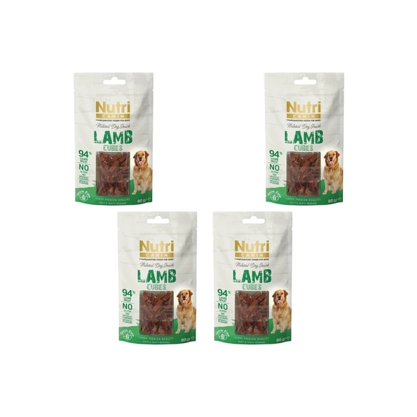 Nutri Canin Lamb Cubes Snack Köpek Ödülü 80 gr x 4 Adet