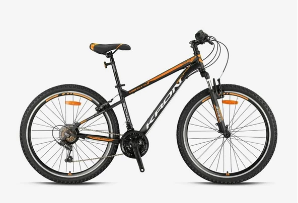 VORTEX 4.0 - 26  MTB - 16' - 21 Vites - V.B. - Mat Siyah-Gri/Neon Turuncu