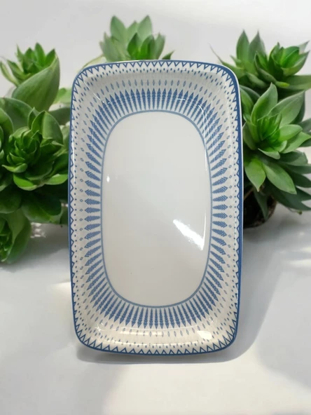 Evmutfak Gural porselen 2 li 24 cm Orlando model dijital desenli kayık tabak