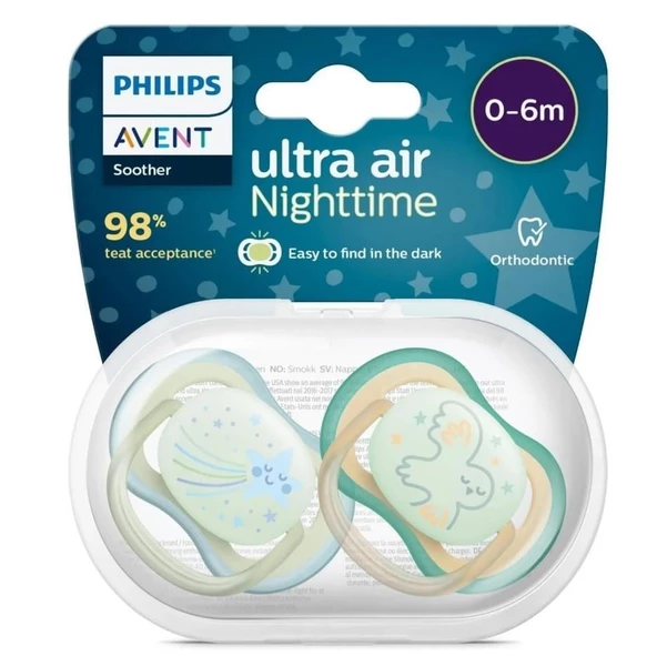 Nessiworld Philips Avent Ultra Air Gece Emzik 0-6 Ay Erkek