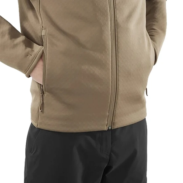 Salomon LC2329100-LC2300800 Sntial Midfleece Fz Jacket Erkek Polar Fermuarlı Sweatshirt - Resim 5