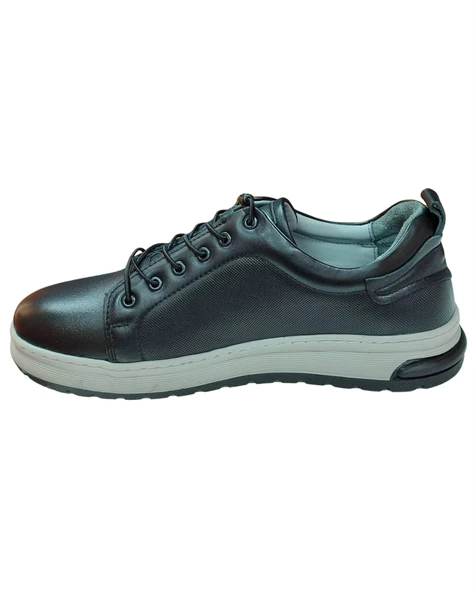 Hullgar 3056 Mdl Erkek Siyah Deri Günlük Spor Ayakkabı - 3