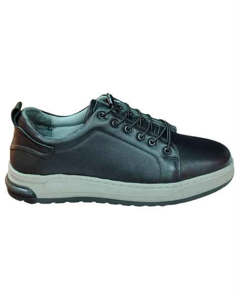 Hullgar 3056 Mdl Erkek Siyah Deri Günlük Spor Ayakkabı - 2