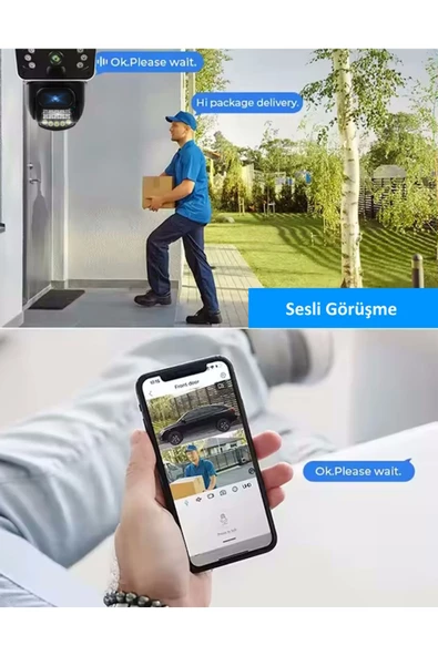 APEX WİFİ 6MP DUAL LENS ( SABİT HAREKETLİ ) GECE GÖRÜŞ INSAN TAKİBİ SESLİ TÜRKÇE APP KAMERA - 4