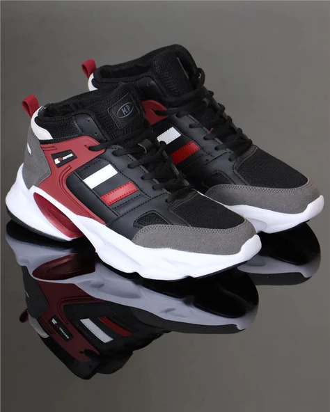 M.P. 231-1014 Mr Erkek Siyah-Bordo Anorak Basketbol Ayakkabı - 2