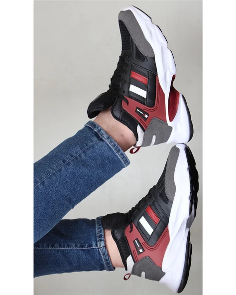 M.P. 231-1014 Mr Erkek Siyah-Bordo Anorak Basketbol Ayakkabı - 3