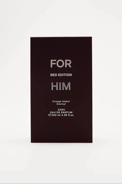 ZARA FOR HIM RED EDITION EAU DE TOILETTE 100 ML (3,38 FL. OZ). ERKEK PARFÜM (İNDİRİM ŞEHRİ) - Resim 7