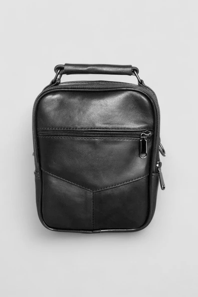 Lederax Deri Çelik Kasalı Dikey El Çantası Küçük Boy LD267 - 11