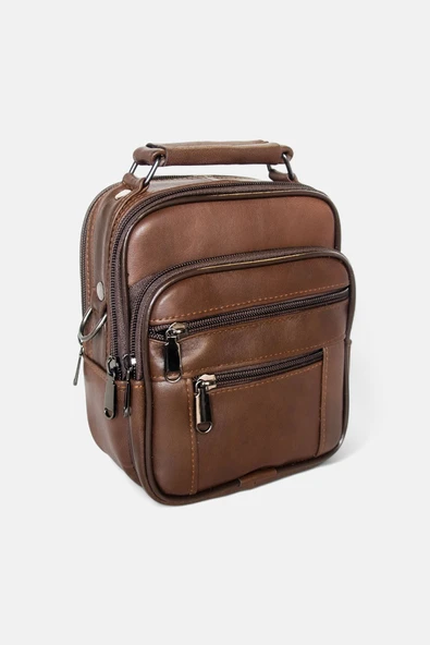 Lederax Deri Çelik Kasalı Dikey El Çantası Küçük Boy LD267 - 3