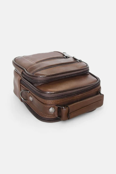 Lederax Deri Çelik Kasalı Dikey El Çantası Küçük Boy LD267 - 12