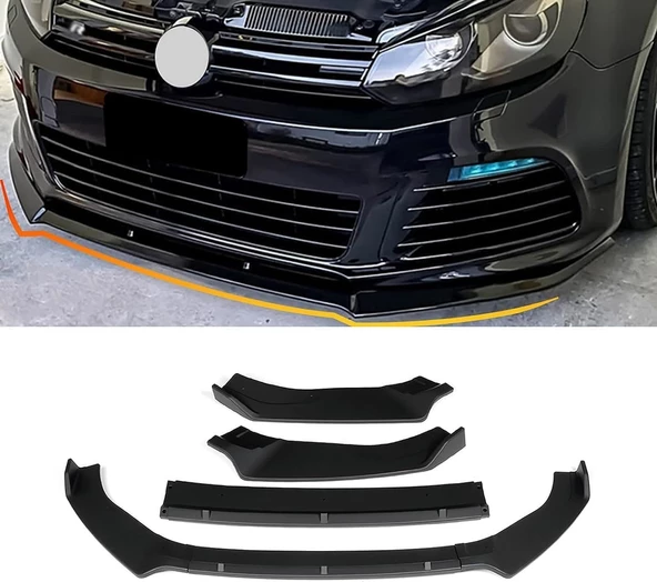 AUTOGP Vw golf 6 R ön tampon altı lip 3 parça kulaklı