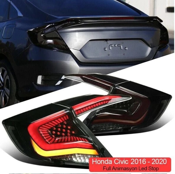 AUTOGP Honda civic fc5 stop lambası ledli omurga model smoke 2016 / 2021
