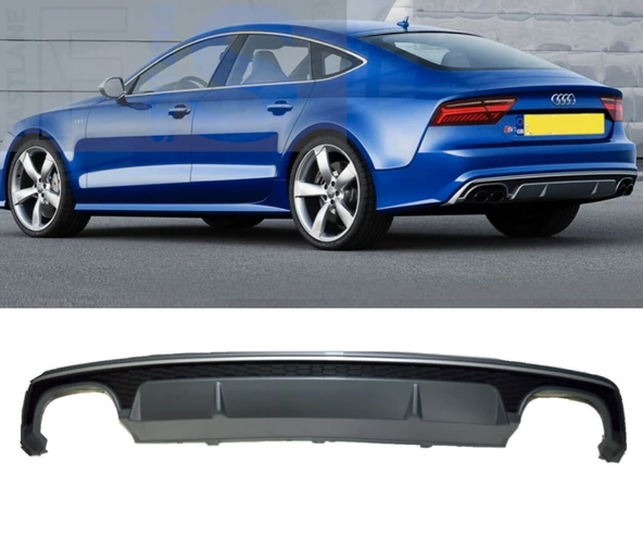 Autogp Audi a7 s7 arka tampon difüzörü standart tampon uyumlu 2015 / 2018 ürün görseli 1
