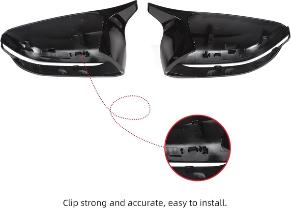 AUTOGP Bmw G30 ayna kapağı piano black m5 model tırnaklı 2017 / 2024 - Resim 3