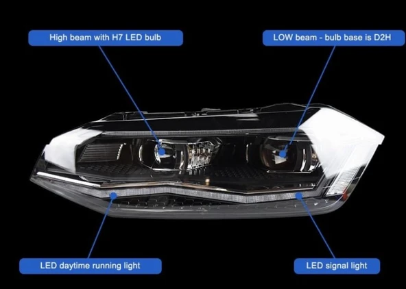 AUTOGP Vw polo aw1 r ön far lambası ledli 2017 / 2021 - 3