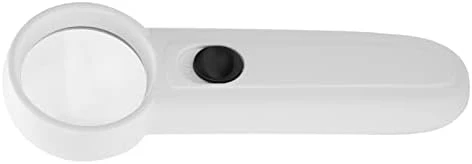 5X Mini Büyüteç LED Aydınlatmalı ABS Plastik Kasa MG6B-3 El Tipi Mercek - 5