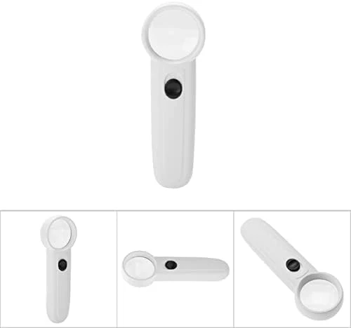5X Mini Büyüteç LED Aydınlatmalı ABS Plastik Kasa MG6B-3 El Tipi Mercek - 7