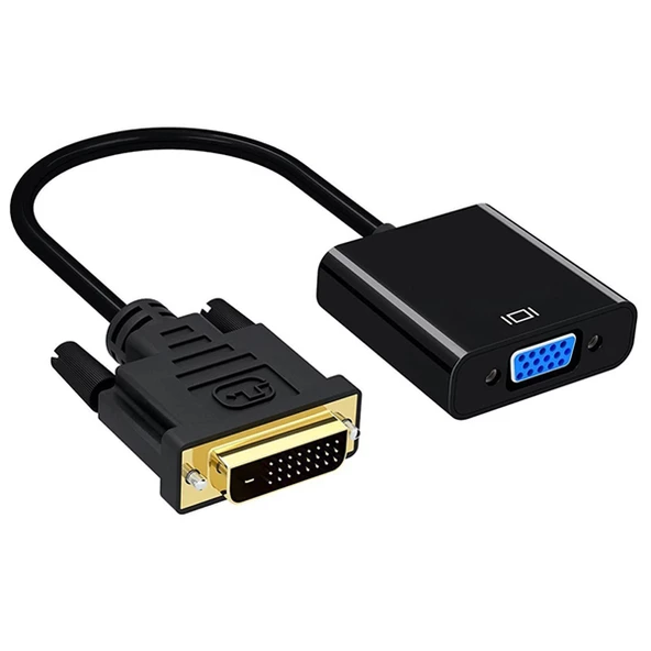 DVI-D 24+1 ERKEK TO VGA DİŞİ ÇEVİRİCİ ADAPTÖR KABLO DVI-D TO VGA ADAPTÖR (4593)