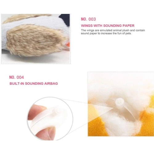 Sesli Ördek Şekilli Peluş Köpek Oyuncağı - 4