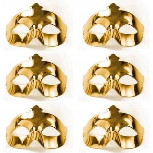 Altın Metalize Renk Düz Balo Parti Maskesi ürün görseli 1