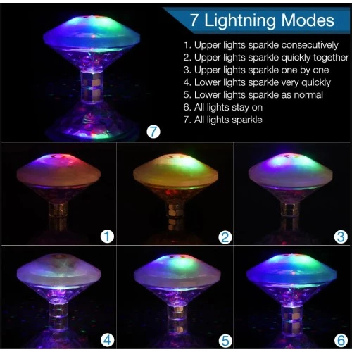 Sıcak LED sualtı gece lambası banyo yüzme havuz ışığı - 2