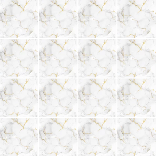 DecoHandy  Pvc Yer Karosu 30x30cm 4'lü Paket - Mermer Desenli Beyaz  0,36m2 - 3