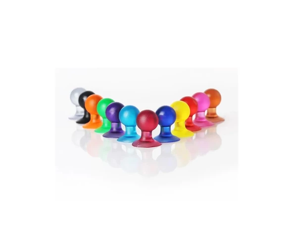 6 Adet Topuz Vantuz Askı Çok Amaçlı Renkli Vantuz Mini Squigz - 2