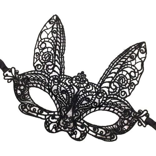 Siyah Dantel Kesim Balo Parti Maskesi 7 No - 3