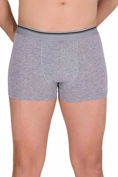 Likralı Erkek Büyük Beden Boxer Şort Gri 1097B - 1