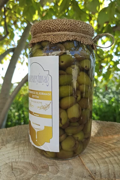 Çekirdeksiz Kırma Yeşil Zeytin 1000 ML - 3