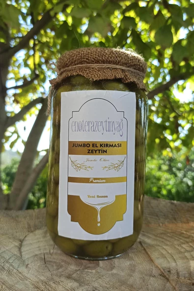 El Kırması Jumbo Yeşil Zeytin 1000 ML - 2