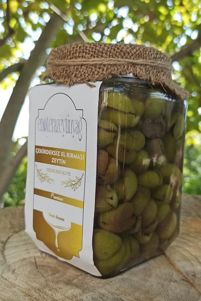 Çekirdeksiz Kırma Yeşil Zeytin 850 ML - 4