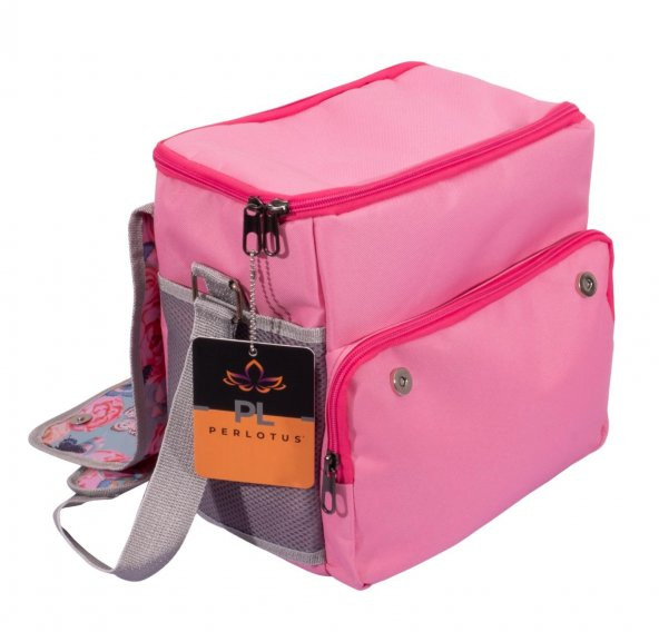 Soğuk ve Sıcak Tutan Yalıtımlı İzolasyonlu Yiyecek İçecek Çantası Termal Termos Buz Aküsü Hediyeli Pembe - 12