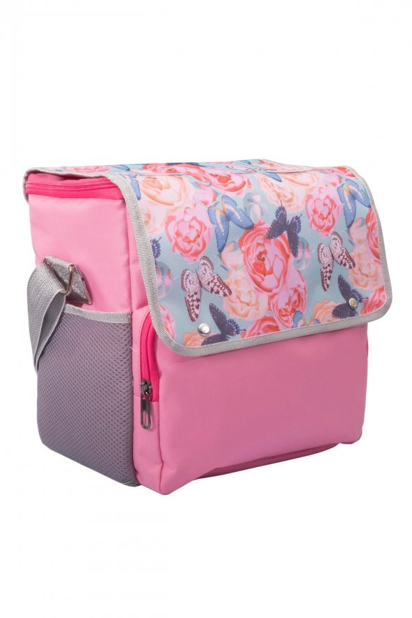 Soğuk ve Sıcak Tutan Yalıtımlı İzolasyonlu Yiyecek İçecek Çantası Termal Termos Buz Aküsü Hediyeli Pembe - 4