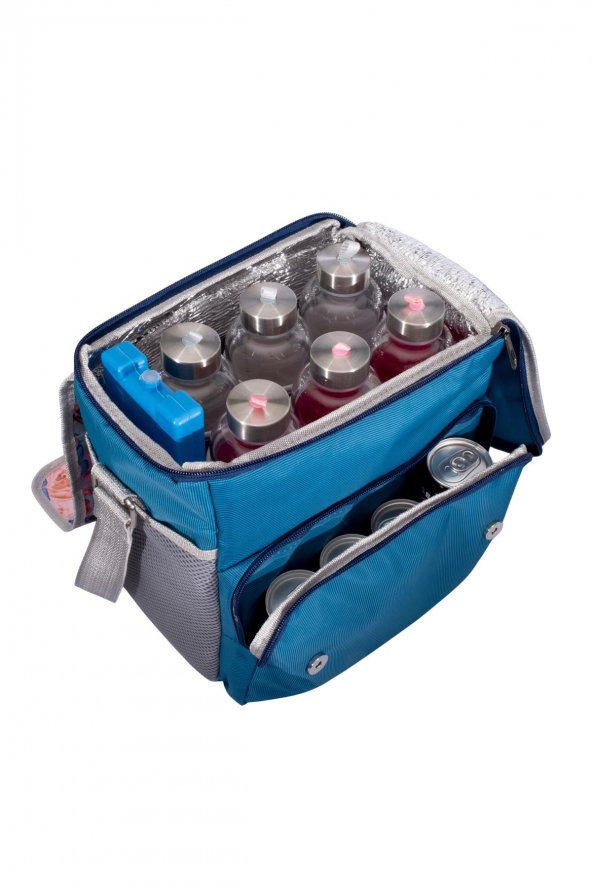 Soğuk ve Sıcak Tutan Yalıtımlı İzolasyonlu Yiyecek İçecek Çantası Termal Termos Buz Aküsü Hediyeli Çiçekli - 3