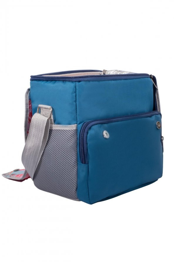 Soğuk ve Sıcak Tutan Yalıtımlı İzolasyonlu Yiyecek İçecek Çantası Termal Termos Buz Aküsü Hediyeli Çiçekli - 4