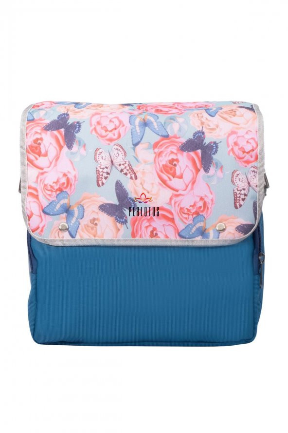 Soğuk ve Sıcak Tutan Yalıtımlı İzolasyonlu Yiyecek İçecek Çantası Termal Termos Buz Aküsü Hediyeli Çiçekli - 9