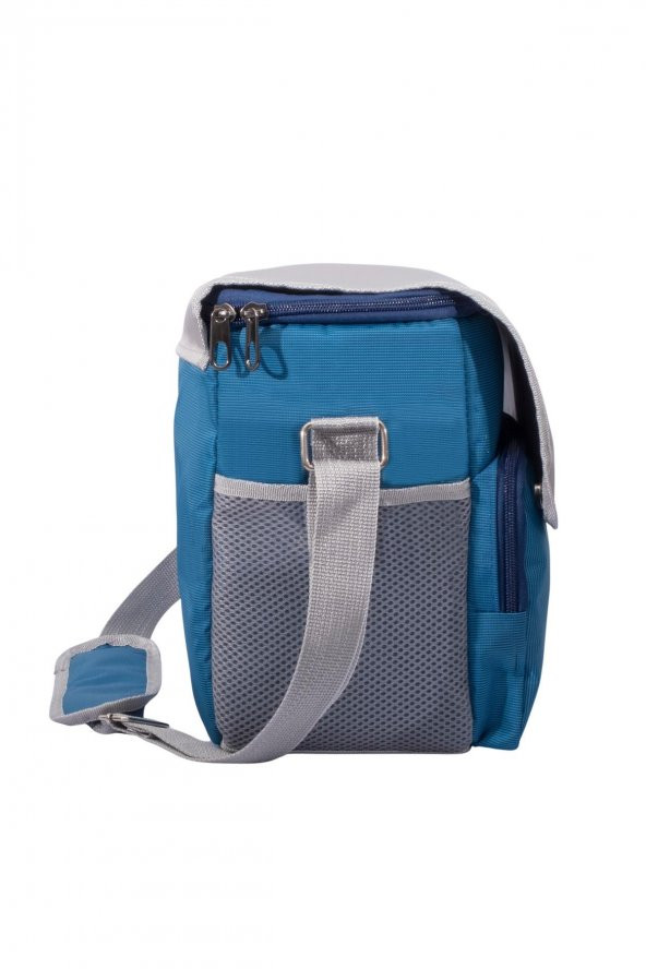 Soğuk ve Sıcak Tutan Yalıtımlı İzolasyonlu Yiyecek İçecek Çantası Termal Termos Buz Aküsü Hediyeli Mavi - 11