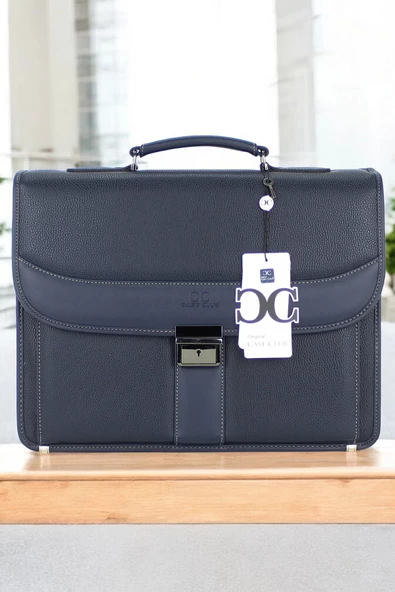 Lacivert Klasik Evrak Model Erkek 15.6 inç Laptop Çantası