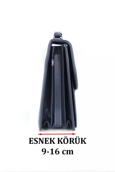 Lacivert Klasik Evrak Model Erkek 15.6 inç Laptop Çantası - 3