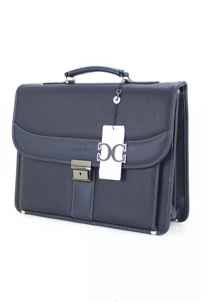 Lacivert Klasik Evrak Model Erkek 15.6 inç Laptop Çantası - 5