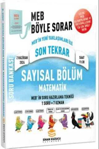 Sinan Kuzucu LGS Son Tekrar Sayısal Bölüm Matematik Soru Bankası 2024