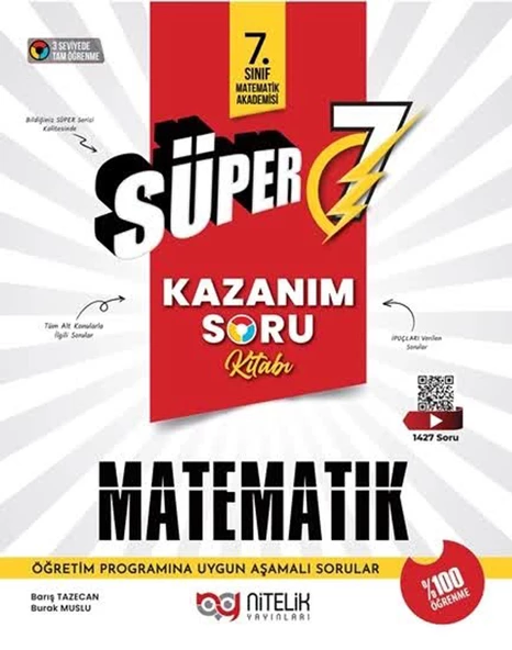 Nitelik Süper 7.Sınıf Matematik Kazanım Soru Kitabı 2025