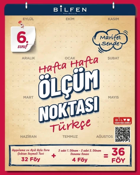 Bilfen 6.Sınıf Türkçe Hafta Hafta Ölçüm Noktası