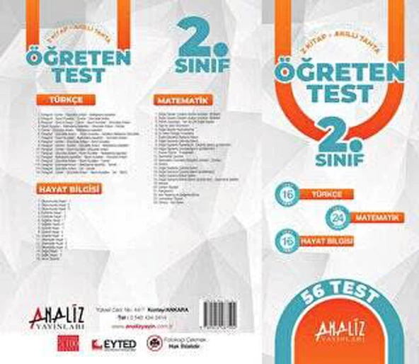 Analiz 2.Sınıf Yaprak Test Öğreten