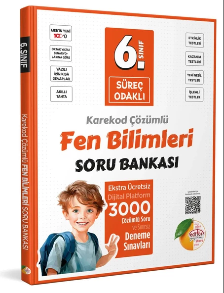 Editör 6.Sınıf Süreç Odaklı Fen Bilimleri Soru Bankası 2025