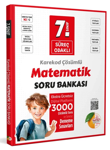 Editör 7.Sınıf Süreç Odaklı Matematik Soru Bankası 2025