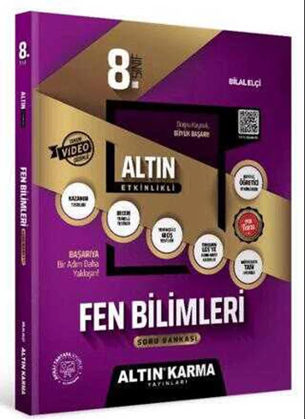 Altın Karma 8.Sınıf Fen Bilimleri Altın Etkinlikli Kazanım Soru Bankası